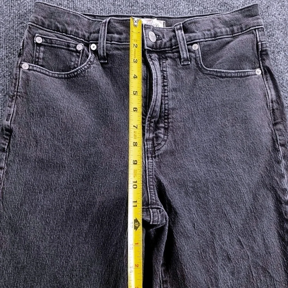 Madewell The Perfect Vintage Jean Womens 28 High Rise Straight Leg Washed Black